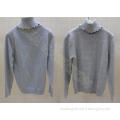 Gray Cashmere Kids Holiday Sweaters Turtleneck Pullover For